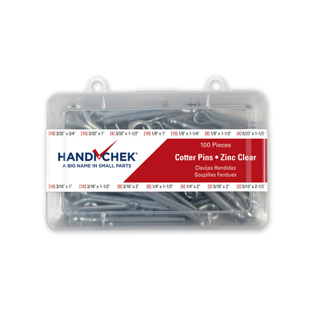 HANDI-CHEK Cotter Pin Asst CS ZC 100pc Handi-Chek DISP-CP100HC